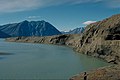 Scogliera lungo il lato ovest alle foci del torrente Zackenberg