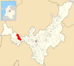 Location of the municipality and town of Pauna in the Boyacá Department of Colombia.