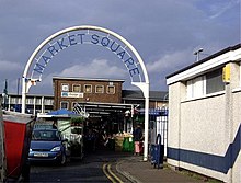 White arch reading Market Square