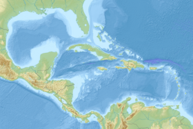2004年桑特群島地震在中美洲的位置