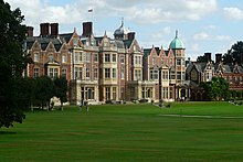 View of Sandingham House from the south bank of the Upper Lake