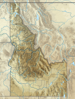 Location of Emerald Lake in Idaho, USA.