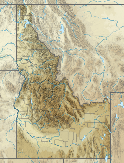 Location of Hidden Lake in Idaho, USA.