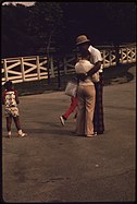 People in Lincoln Park in 1973