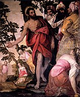 保羅·委羅內塞的《正在傳道的施洗約翰（英语：Saint John the Baptist Preaching）》，205 × 169cm，約繪於1562年，1607年始藏[38]