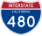 Interstate 480 marker