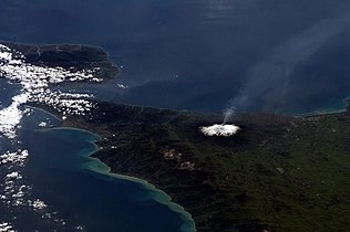 Mount Etna pictured from the International Space Station