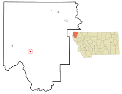 Location of Libby, Montana