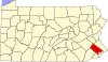 State map highlighting Montgomery County