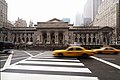 Front of the New York Library at 5th Avenue...