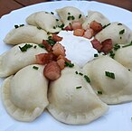 Bryndzové pirohy (bryndza-filled pierogi)