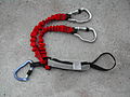 A lanyard for use on the via terrata (from Rock-climbing equipment)