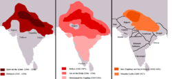 Delhi Sultanate unner various dynasties.