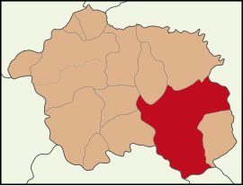 Map showing Sivrihisar District in Eskişehir Province