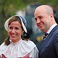 Filippa dan Fredrik Reinfeldt pada sambut Hari Kebangsaan di Skansen pada 2009.