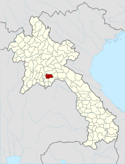 Location of Longxan district in Laos