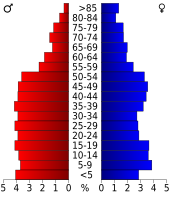 Bevolkingspiramide Allendale County