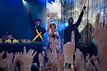 Buraka Som Sistema performing at Mauer Park in 2013