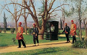 La Fille de l’ambassadeur anglais dans un palanquin, Istanbul, musée Pera.