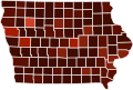 Image 43Map of counties in Iowa by racial plurality, per the 2020 U.S. census Non-Hispanic White   50–60%   60–70%   70–80%   80–90%   90%+ (from Iowa)