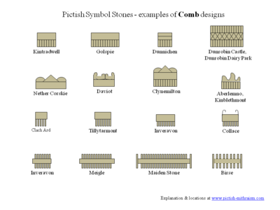 Pictish Symbol Stones, 'Comb' design