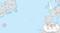 Localisation des Bermudes dans l'Océan atlantique