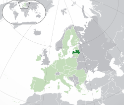 Location of Latvia