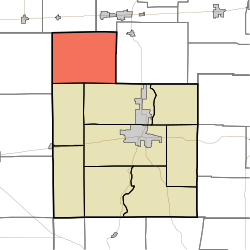 Location of Posey Township in Fayette County