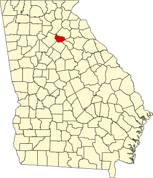 Map of Georgia highlighting Barrow County