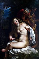 Susanna en die ouderlinge deur Peter Paul Rubens. c. 1607-1608