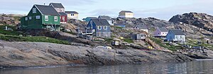 Wooden houses in Tasiusaq