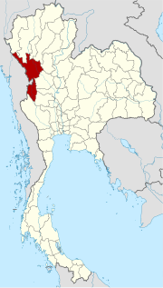 Karte von Thailand mit der Provinz Tak hervorgehoben