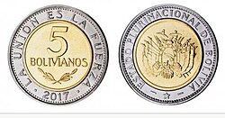 5 boliviano 2017