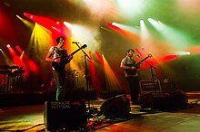 Foals při vystoupení na festivalu Roskilde (2011)