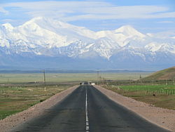 The Pamirs with Lenin Peak from Sary-Tash