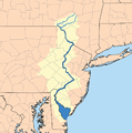 El Delaware forma una corta frontera sur entre el estado de Nueva York y Pensilvania