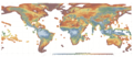 Image 26Global map of wind speed at 100 meters on land and around coasts. (from Wind power)