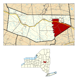 Location within Montgomery County and the state of New York.