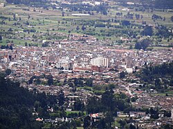 Aerial view of Sogamoso in the Iraca Valley