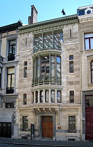 Façade de l'Hôtel Tassel de Victor Horta (1892–93)