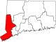 State map highlighting Western Connecticut Planning Region