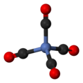 tetrahedral: tetracarbonylnickel, Ni(CO)4