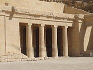 Possible inspiration for the Doric order: Egyptian columns of the shrine of Anubis at the Temple of Hatshepsut, c.1470 BC[22]