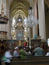 Intérieur baroque de l'abbatiale.