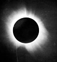 Eddington's photograph of a solar eclipse.