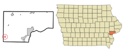 Location of Conesville, Iowa