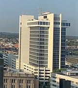 Park City Plaza – an 18-story modernist style building completed in 1973. Originally the headquarters for the State National Bank, it was designed by Palestinian born architect Victor Bisharat and built by the F.D. Rich Company of Stamford.[203]