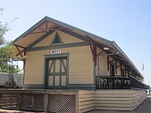 Restored railroad depot in West