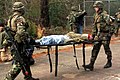 A simple stretcher used by US Marines in a training environment in December 2003.