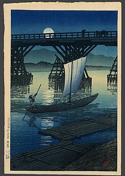 Asahi Bridge in Ojiya, 1921